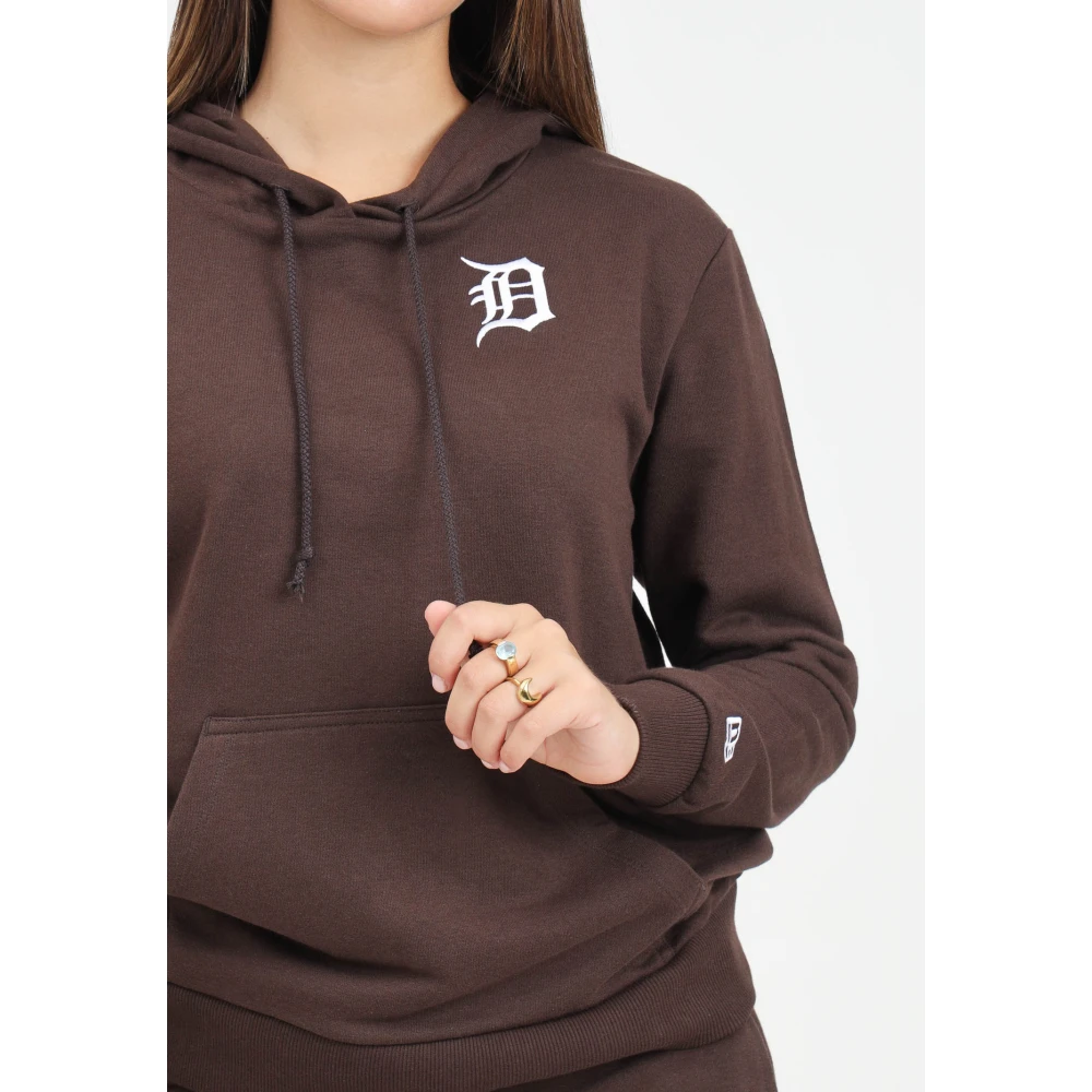 new era MLB League Essential Detroit Tigers Hoodie Bruin Brown Dames