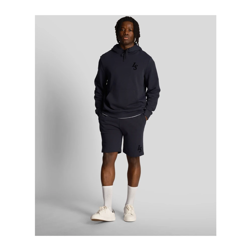 Lyle & Scott Clubembleem Sweat Shorts Blue Heren