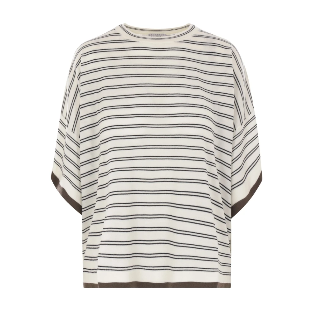 BRUNELLO CUCINELLI Gestreepte wol en kasjmier trui Multicolor Dames