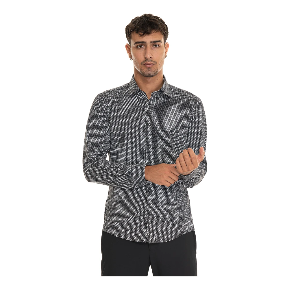 Boss Casual Shirt met Logo Fantasy Black Heren