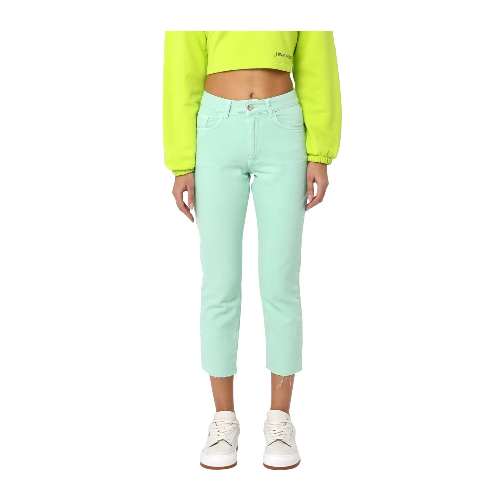 Hinnominate Cropped Trousers Green Dames