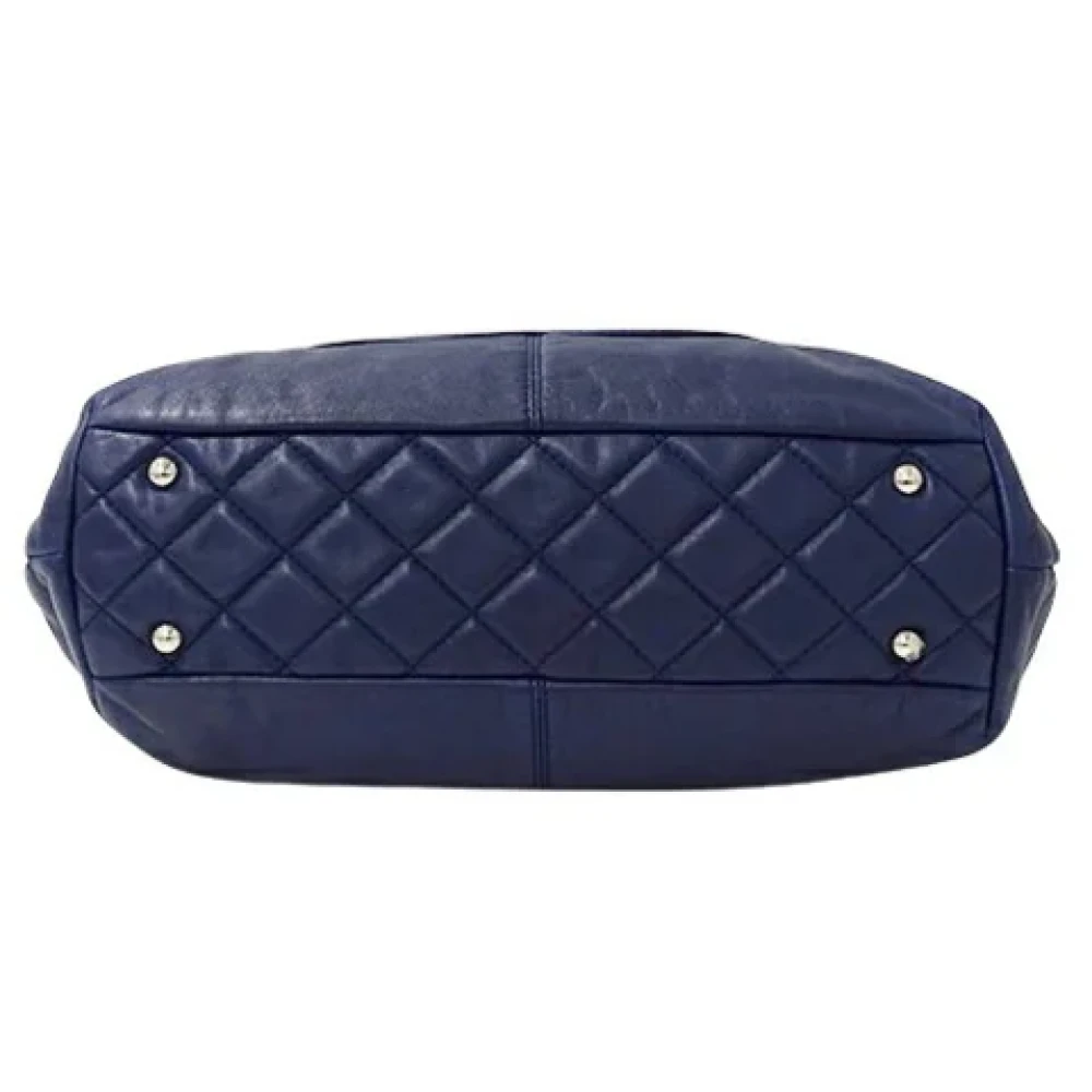 Chanel Vintage Pre-owned Leather totes Blue Dames