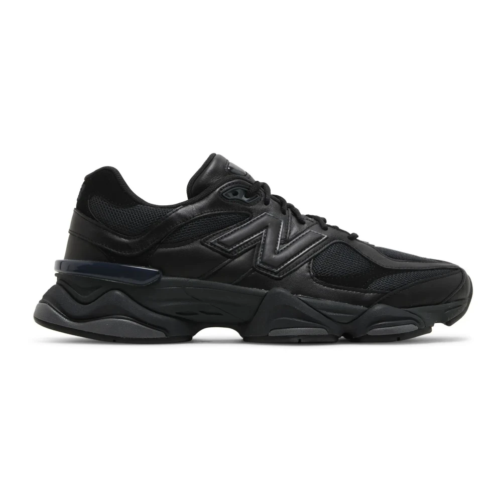 New Balance Men's Black 9060 Leather Sneaker - Sneakers - 8 1/2 Uk - Shoes