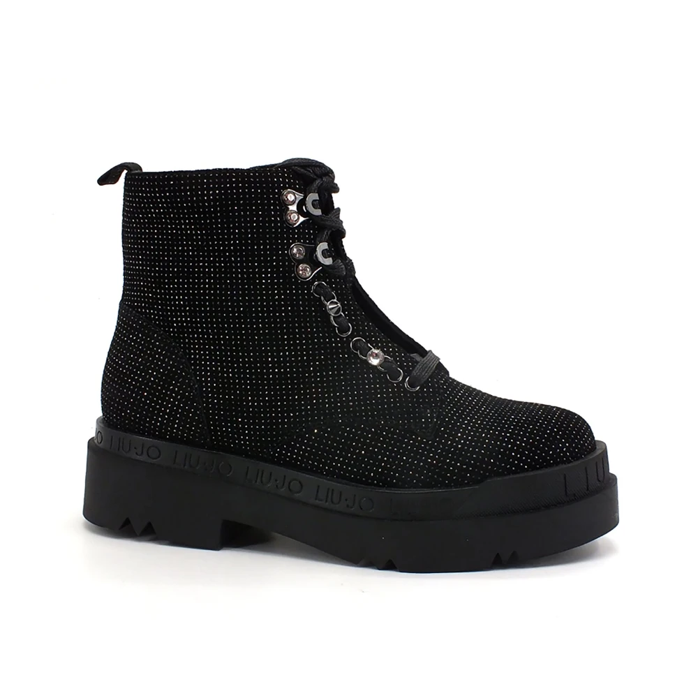Liu Jo Svart Lace-Up Boots