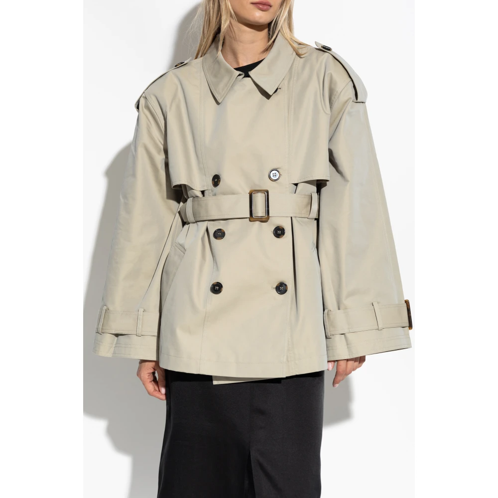 Gestuz Korte trenchcoat Birdiegz Green Dames