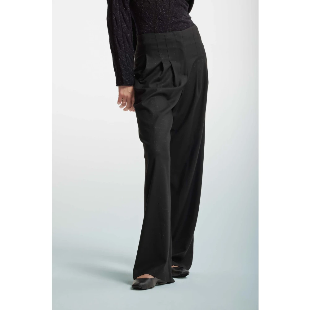 Kocca Elegante Broek Aansluitende Pasvorm Black Dames