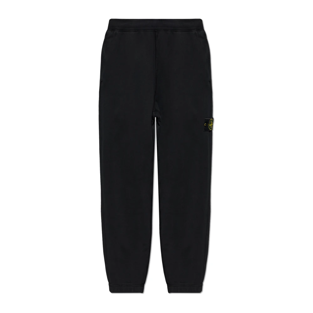 Stone Island Joggers With Logo Patch - Male - Sweatpants - Black - S - Trousers