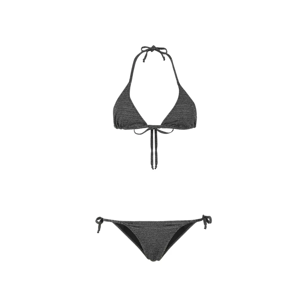 Lisa Marie Fernandez Blommig broderad bikini set Black, Dam