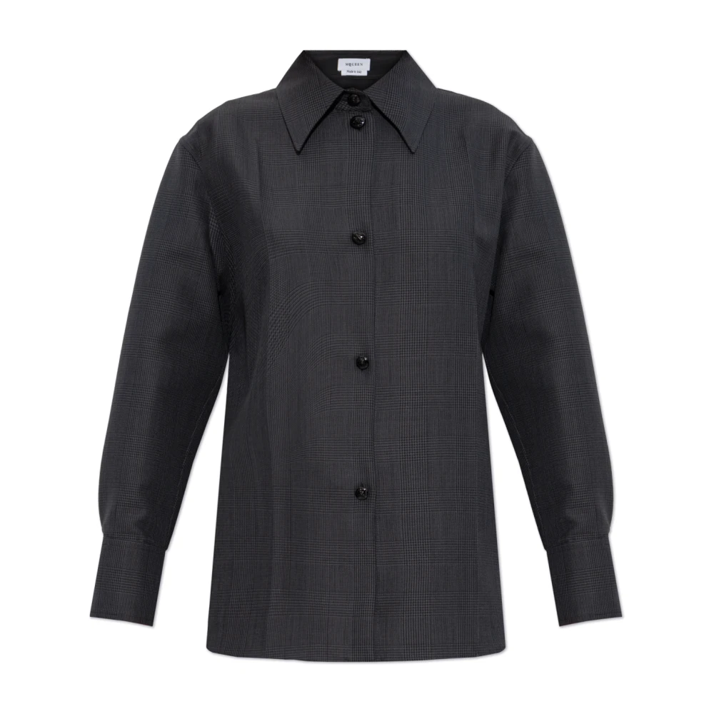 Alexander mcqueen Overhemd met ruitpatroon Gray Dames