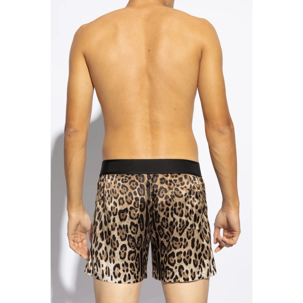 Dolce & Gabbana Zijden shorts Brown Heren