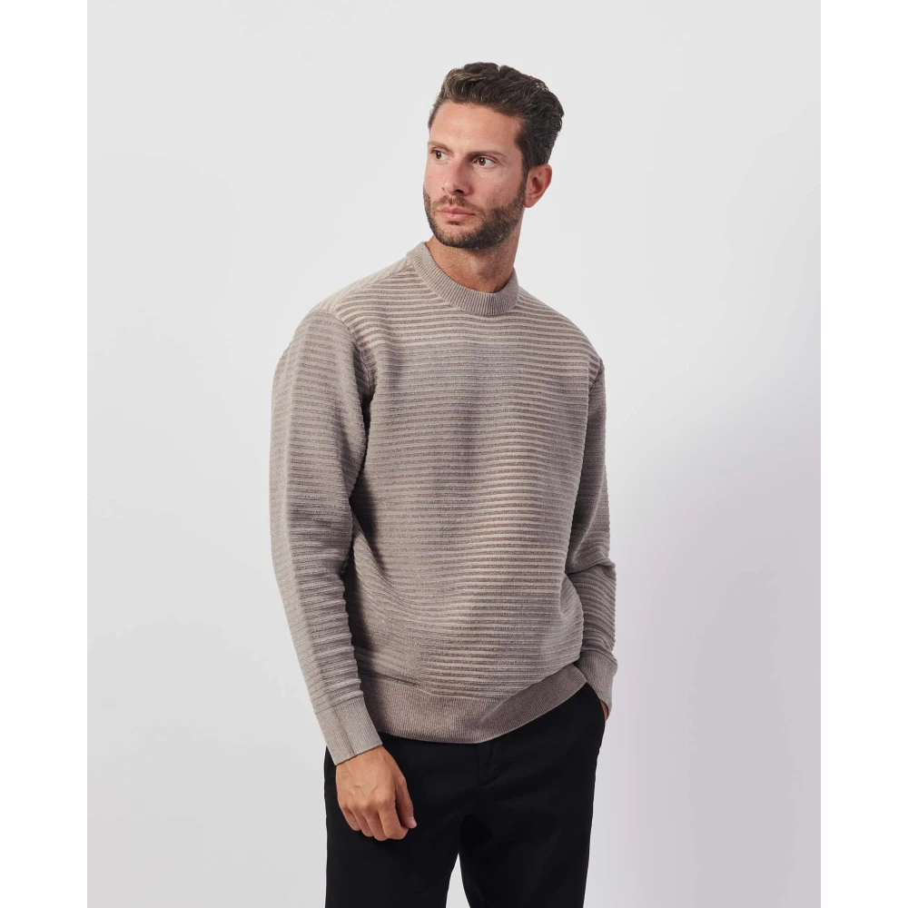 Armani Exchange Gestreepte Grijze Trui Gray Heren