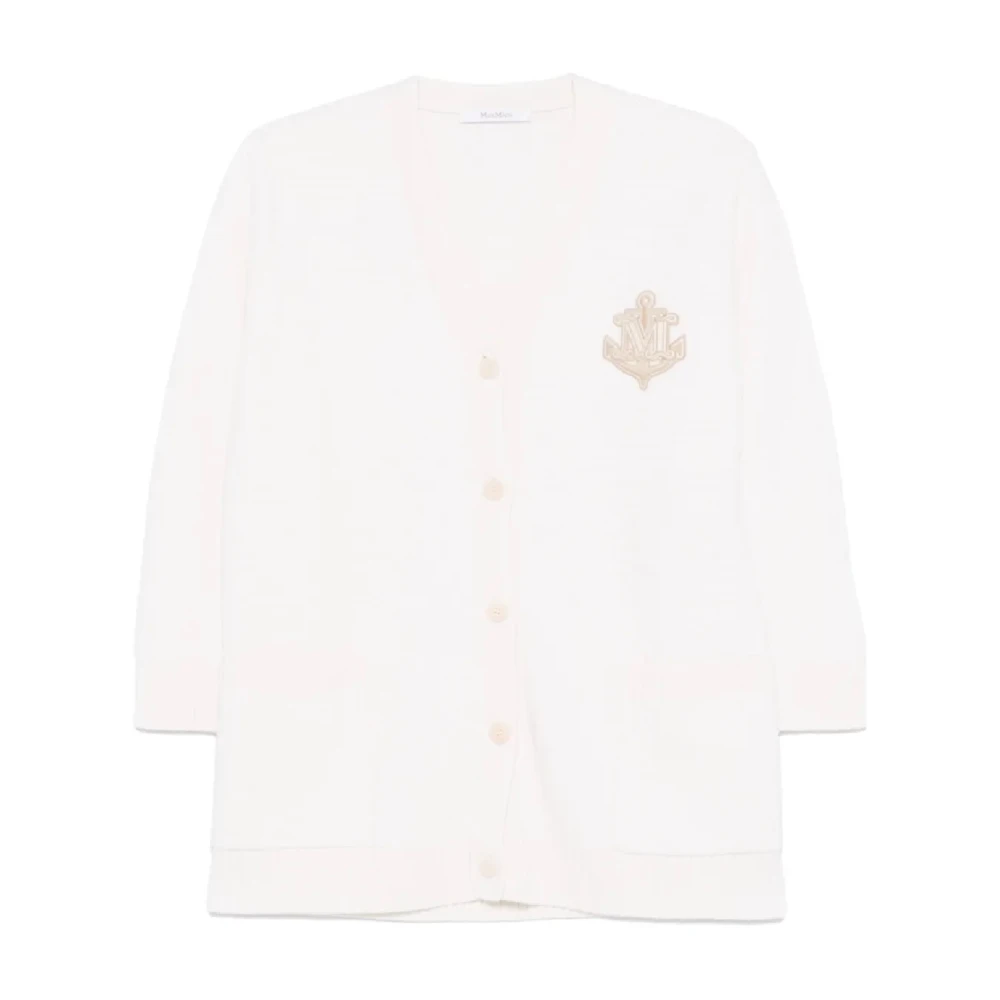 Max Mara Women's White Cardigans, S, Ravello Knitwear