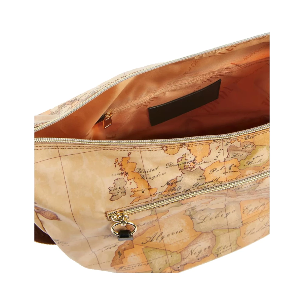 Alviero Martini 1a Classe Zwarte Geo Classic Schoudertas Brown Dames
