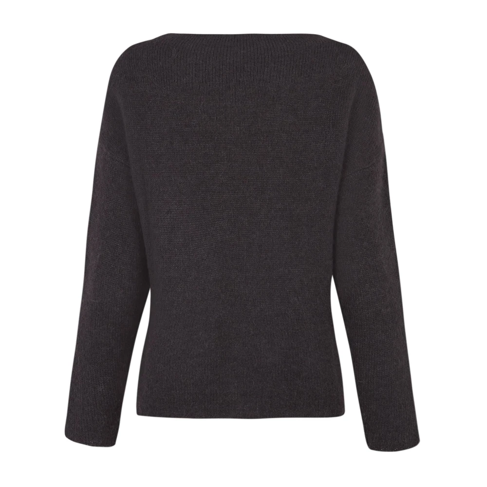 Cortana Alpaca kasjmier zijde oversized trui Black Dames