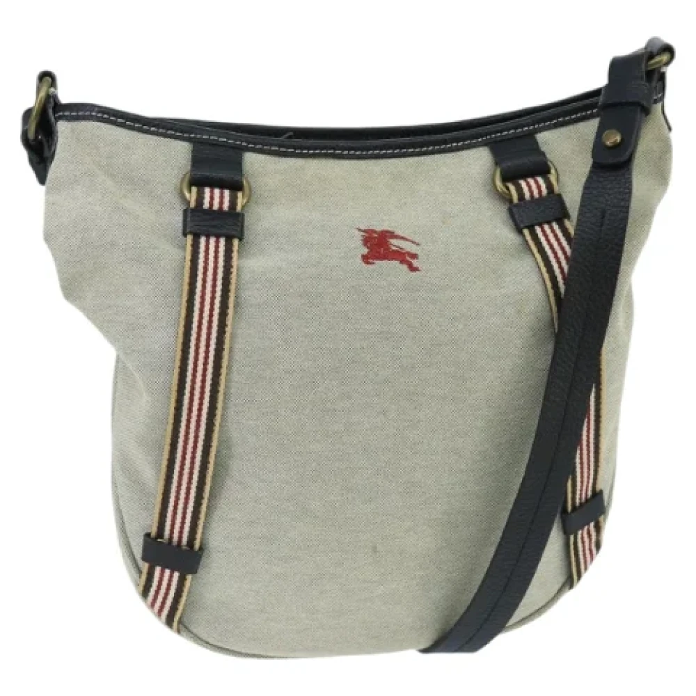 Burberry Vintage Pre-owned Canvas shoulder-bags Gray Dames