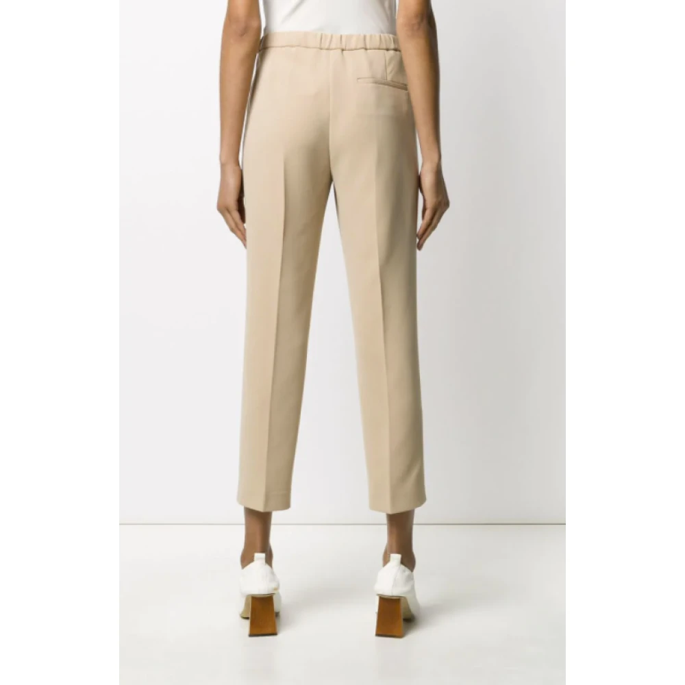 Theory Getailleerde verkorte broek Beige Dames
