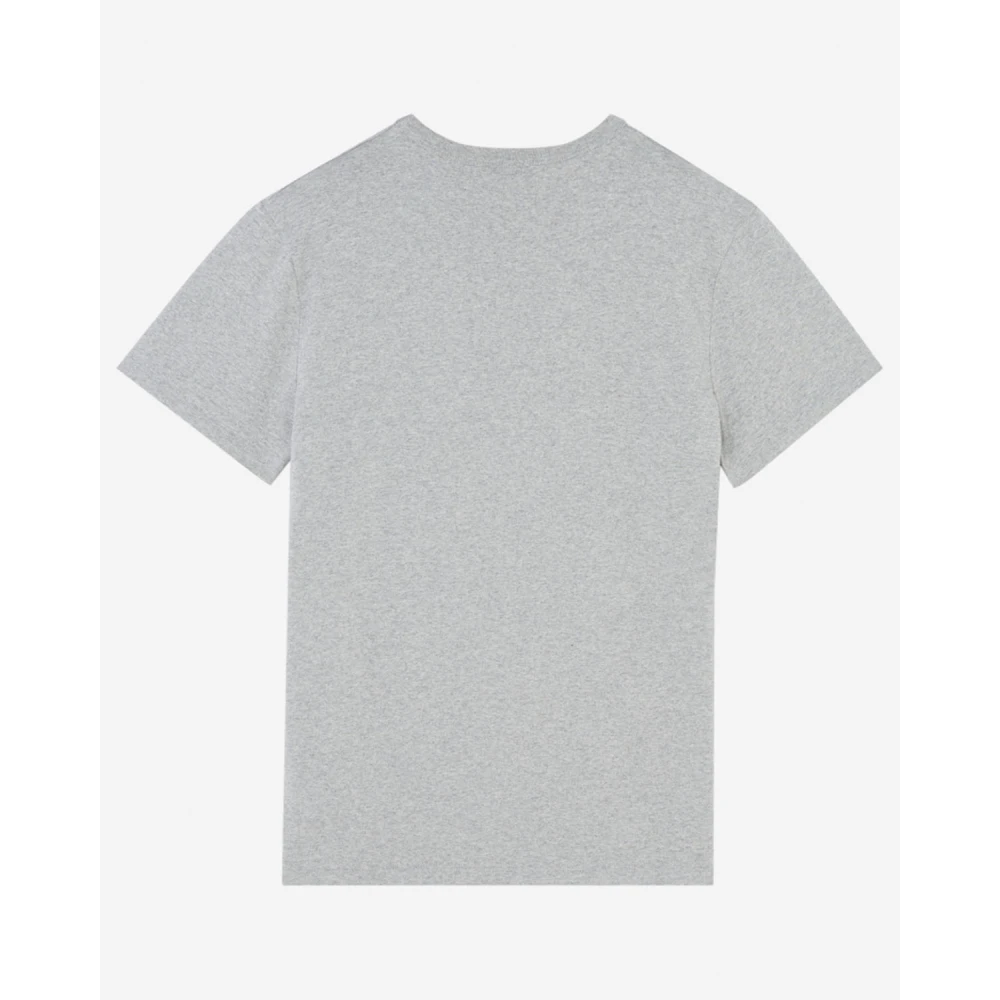 Maison Kitsuné Grijze Fox Head Patch Classic Tee-Shirt Gray Heren