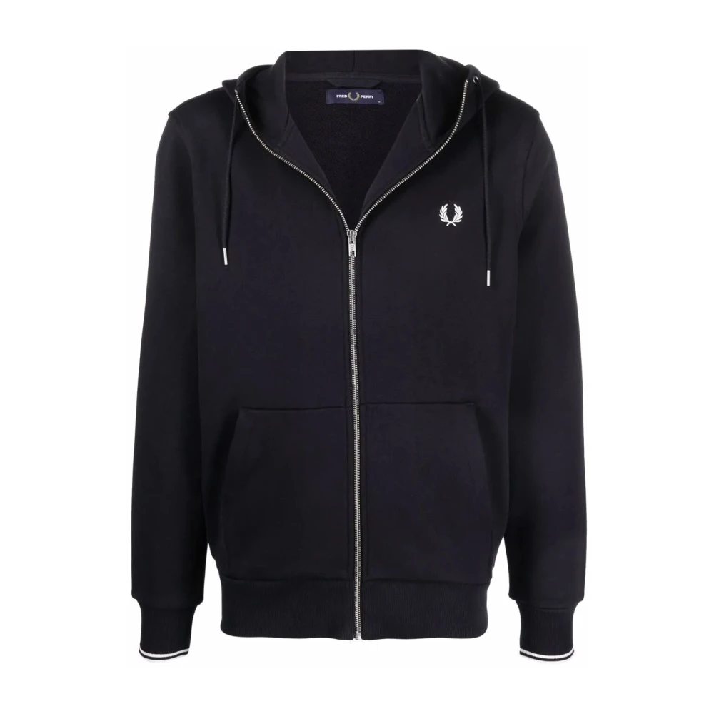 Fred Perry Men's Blue Zip Hoodie Sweatshirt