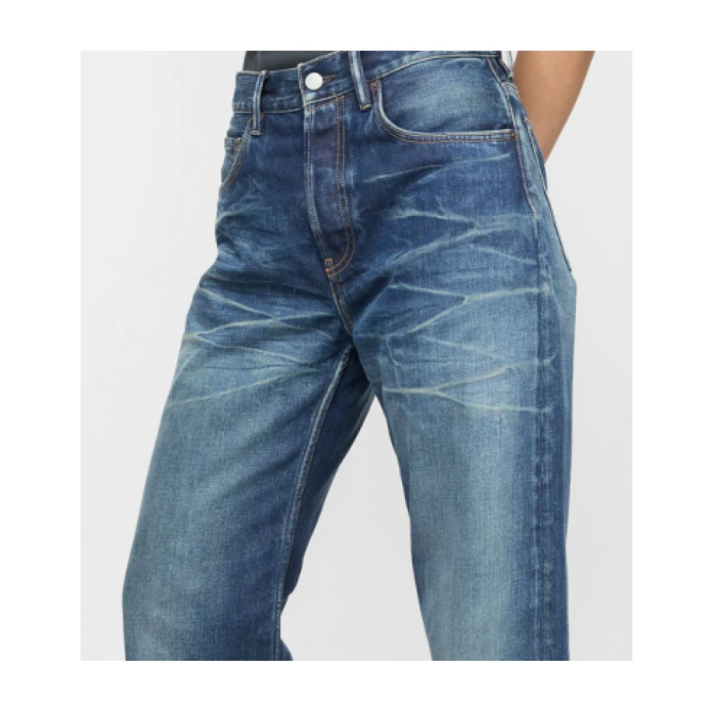 Acne Studios Donkerblauwe Loose Fit Jeans Black Dames