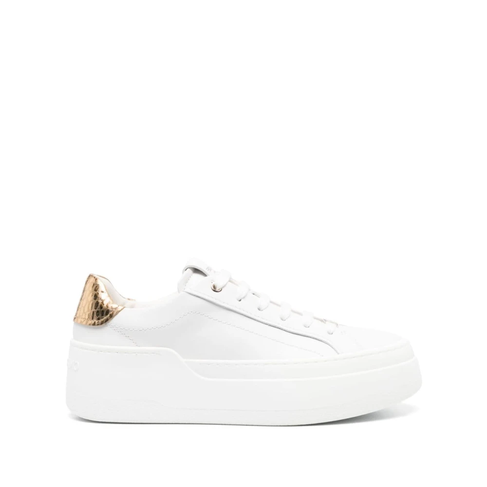 Ferragamo Platform leren sneakers Dames Schoenen Wit