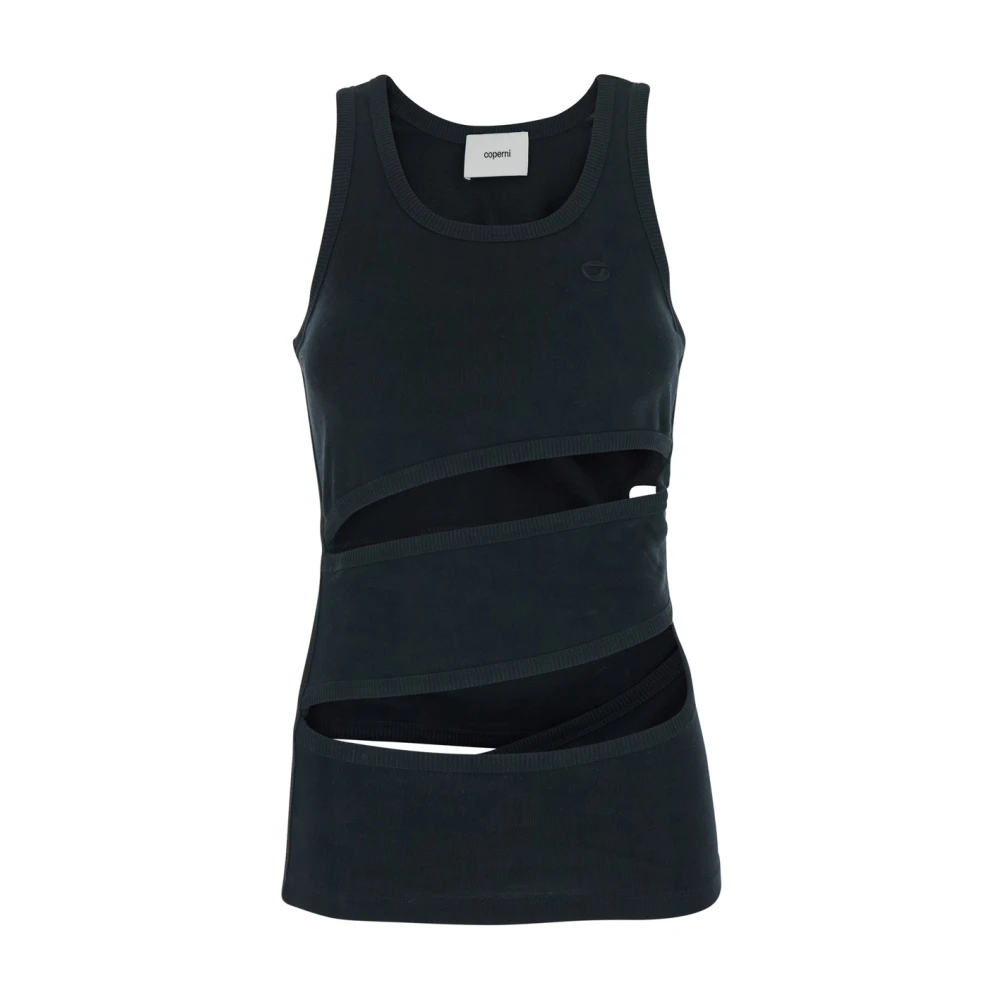 Coperni Women's Black Spiral Tank Top - Sleeveless Tops - M - Tops