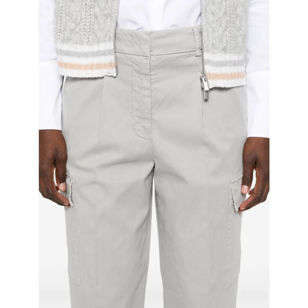PESERICO Grijze Broek Aw24 Dameskleding Gray Dames