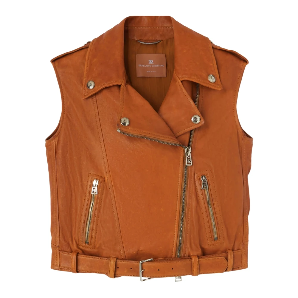 Jackets > Leather Jackets - - Ermanno Scervino - Modalova