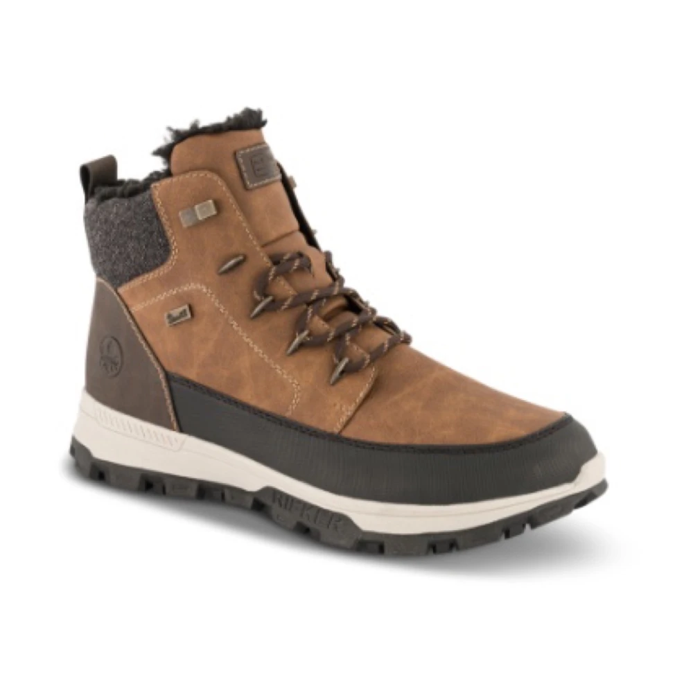 Rieker Men's Brown Winter Lace-Up Boots - Winter Boots - 8 Uk - Shoes
