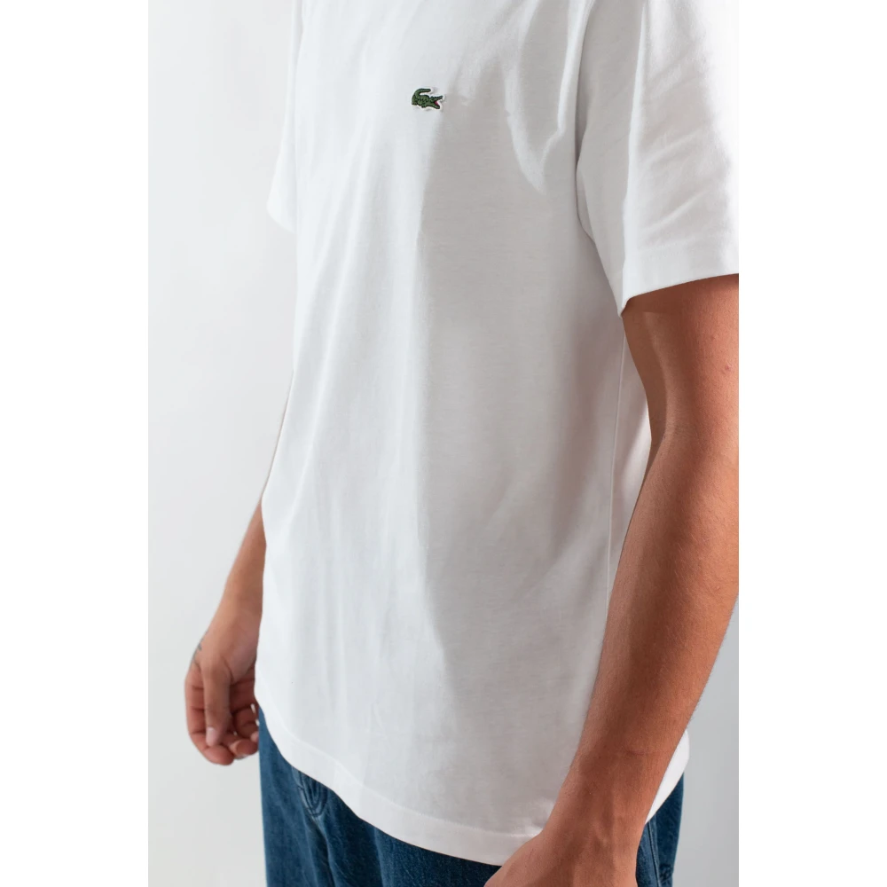 Lacoste Witte Croc Tee Klassieke Stijl White Heren