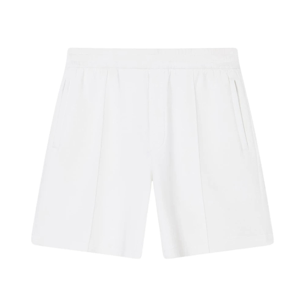 Emporio Armani Men's White Casual Shorts, Xs, Stretch Double Jersey Bermuda Shorts