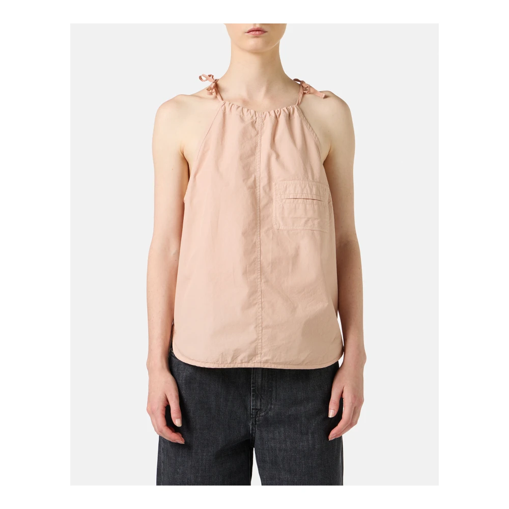 Iceberg Regular fit top in katoenen parachute canvas in blush Pink Dames