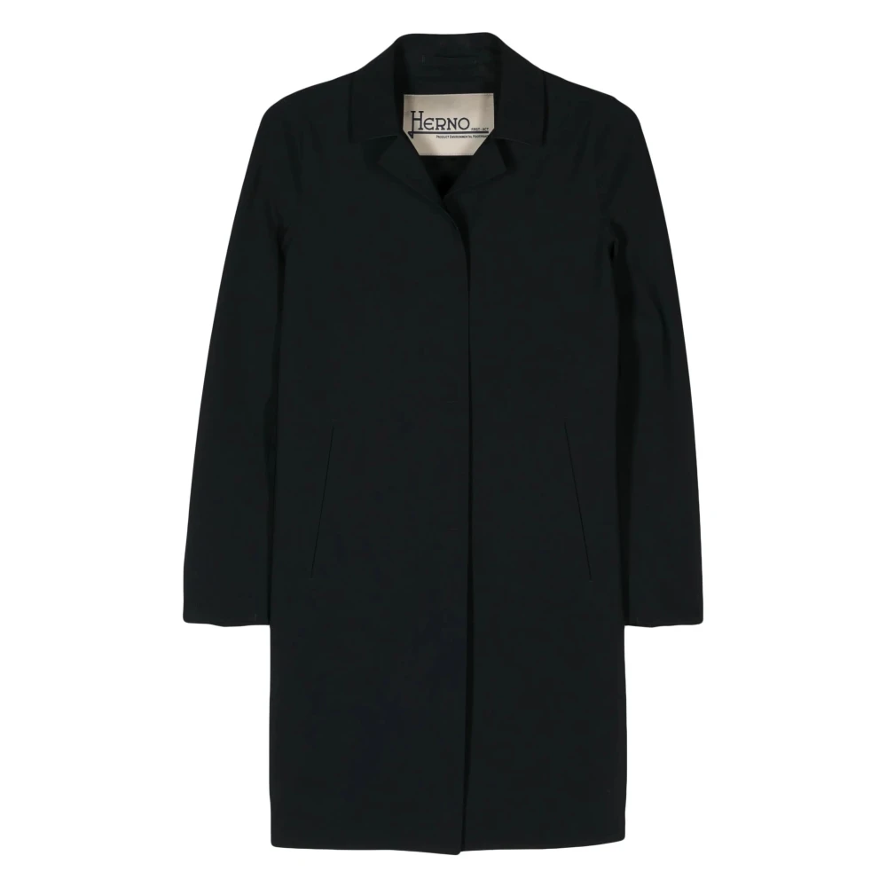 Herno Women's Black Cappotto - Single-Breasted Coats - 2XL- Coats