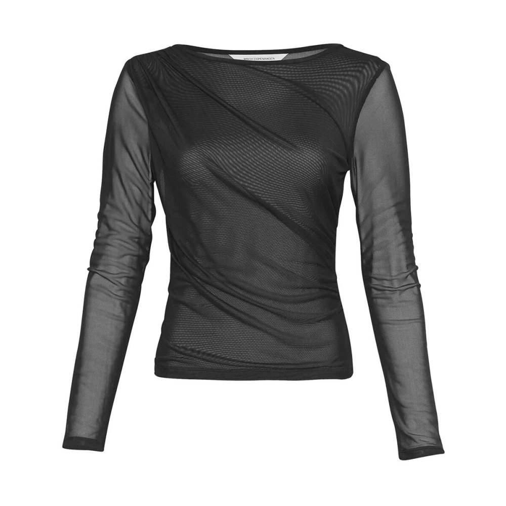 moss copenhagen Elegante Illenora Top met lange mouwen Black Dames