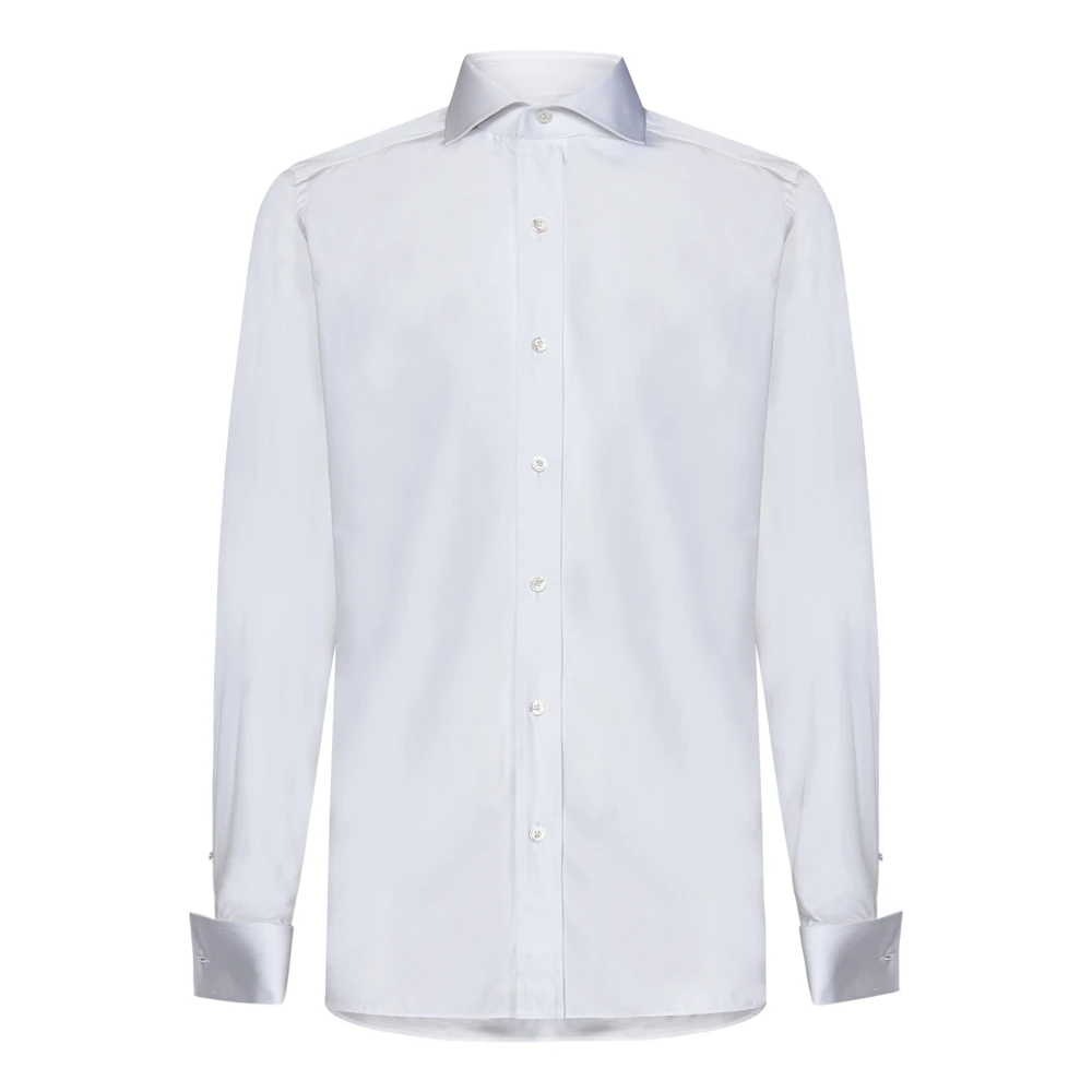 Tom Ford Men's White Classic Collar Shirt French Cuffs