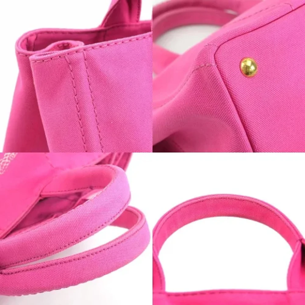 Prada Vintage Pre-owned Canvas prada-bags Pink Dames