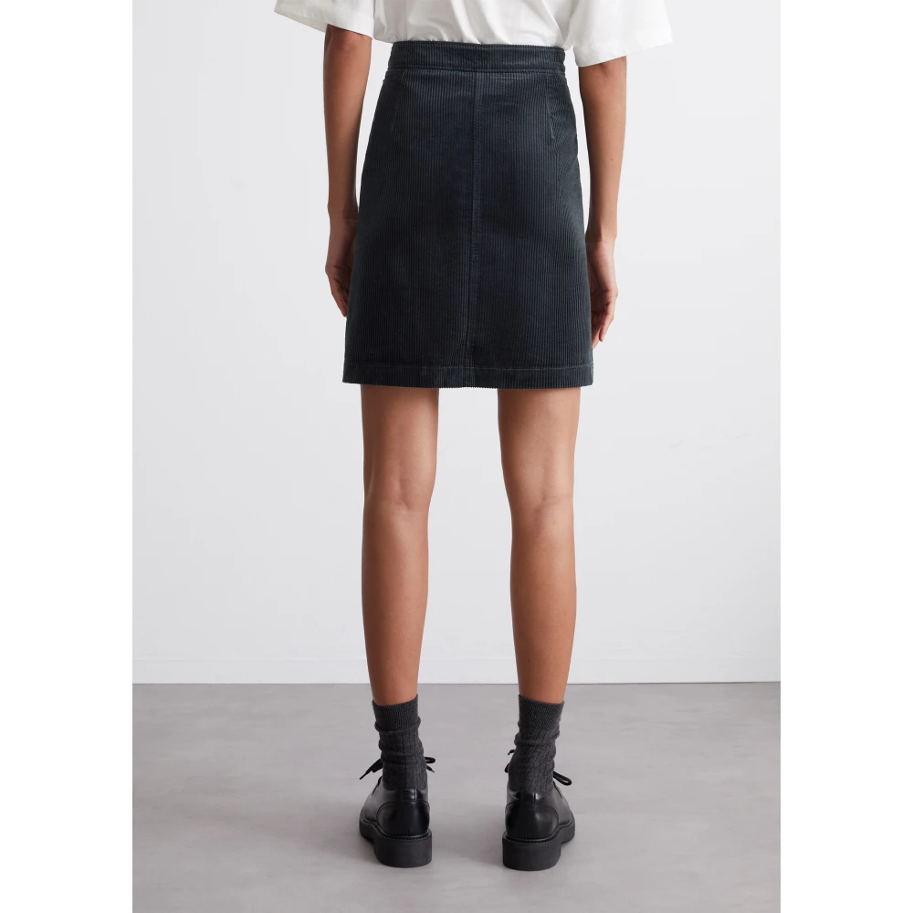 Marc O'Polo Cord minirok recht Blue Dames