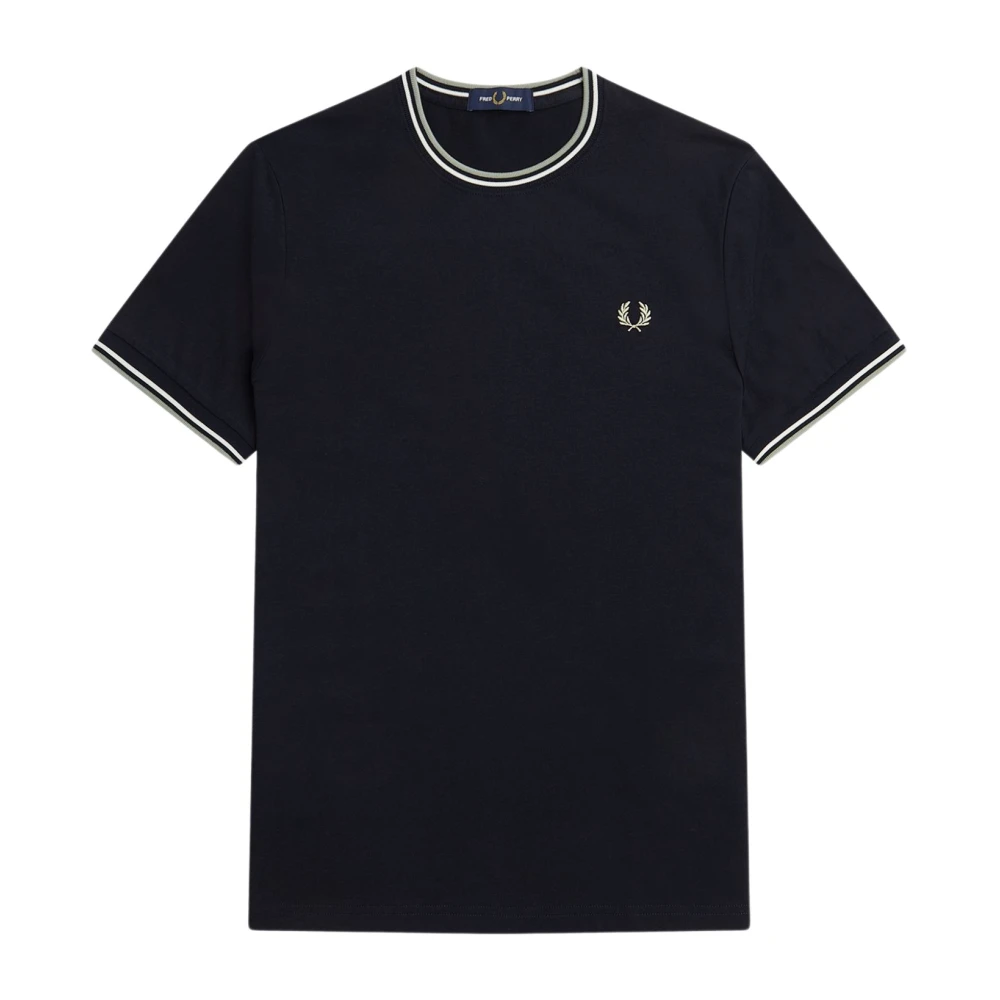 Fred Perry Twin Tipped Ronde Hals T-Shirt Blue Heren