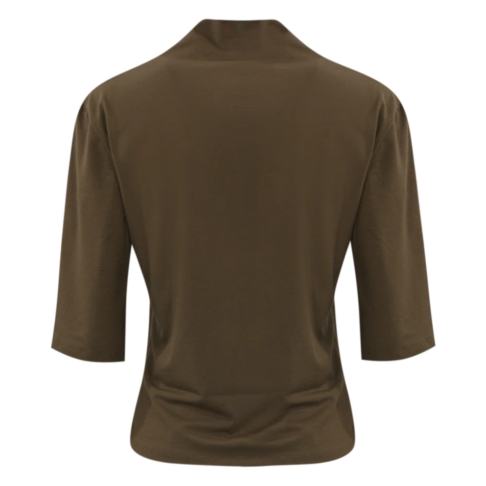 pinko Bruine Viscose Trui 3 4 Mouwen Brown Dames