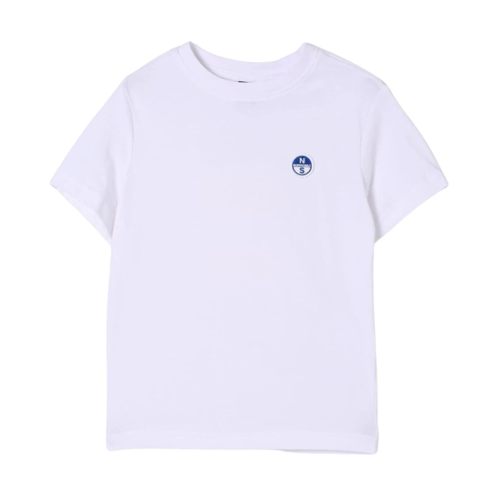 North Sails Boys White Classic Crew Neck T-Shirt For Kids