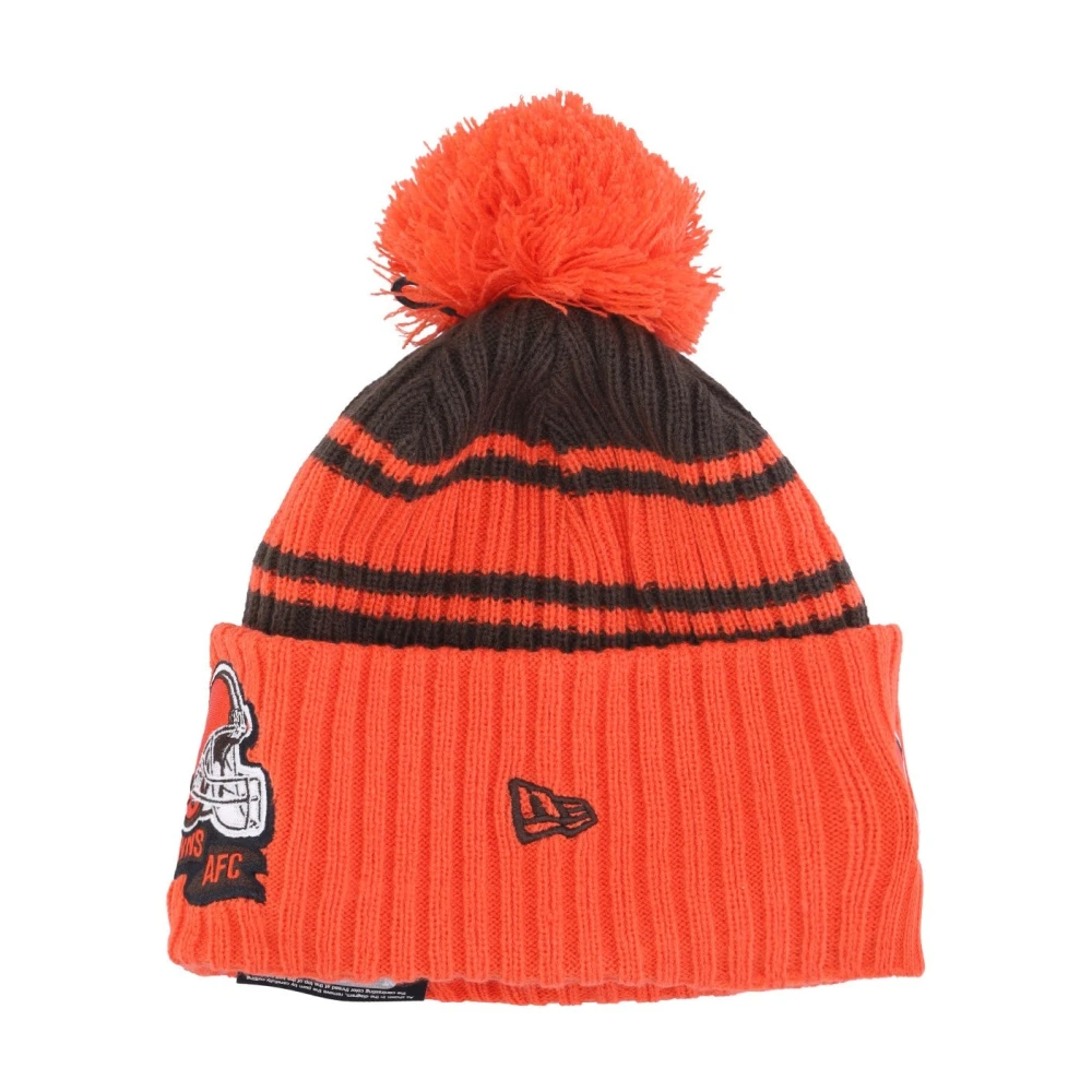 new era Cleveland Browns Pom Beanie Hat Orange Heren