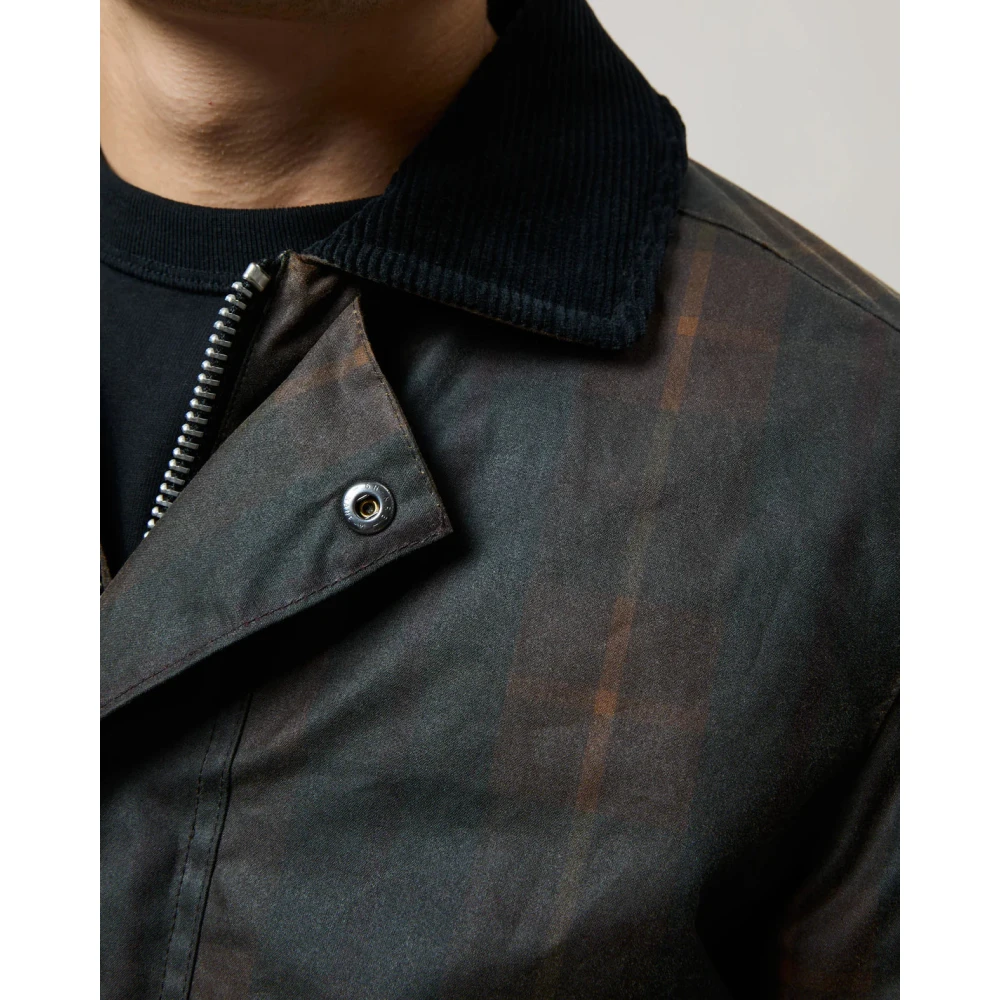 Brixtol Textiles Bruin Tartan Gewaxte Jas Curtis Brown Heren