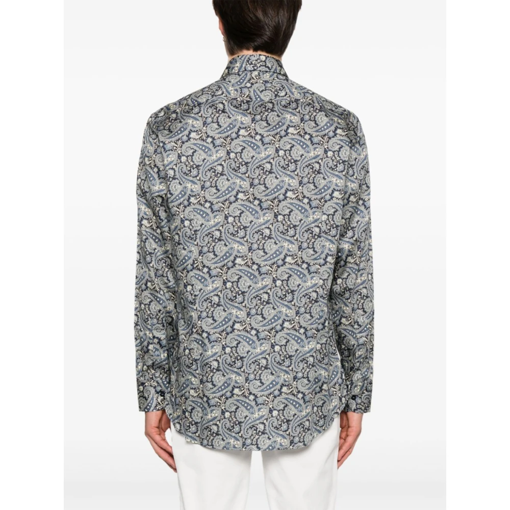 ETRO Rode Bloemen Paisley Overhemd Multicolor Heren