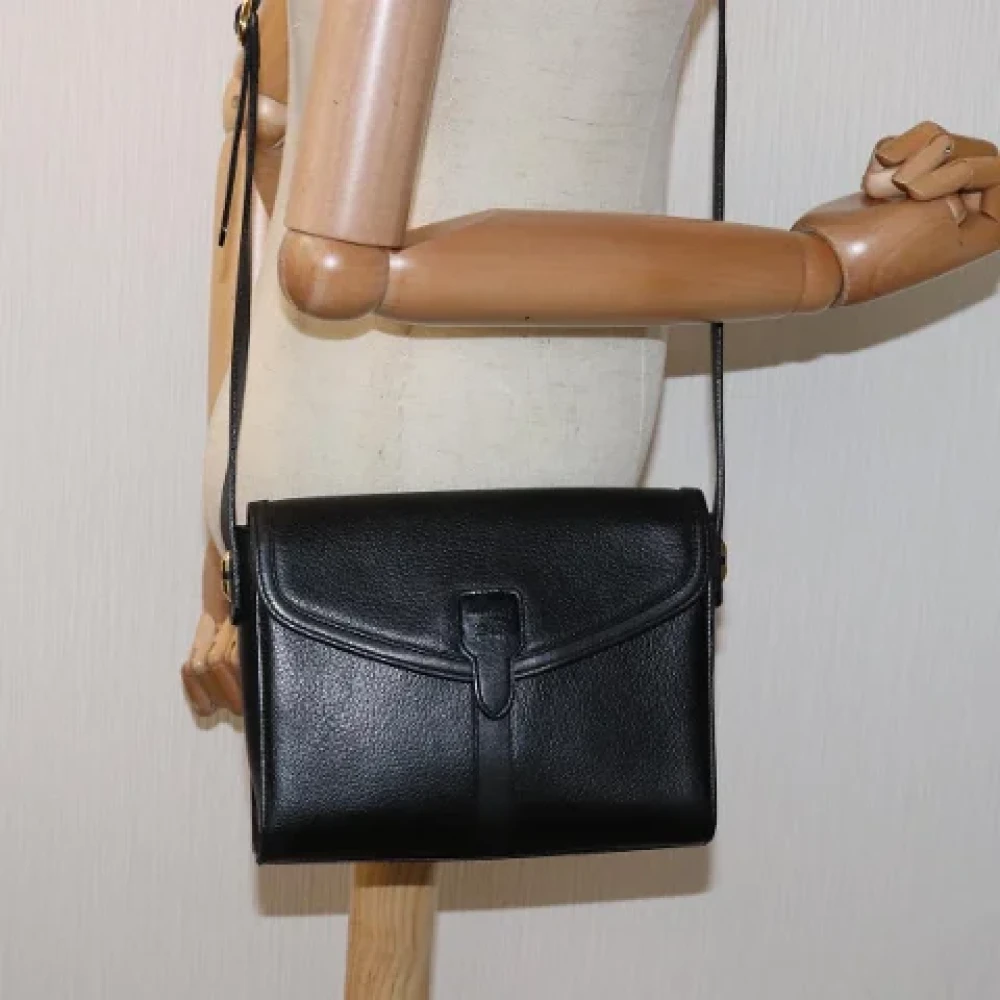Burberry Vintage Pre-owned Leather shoulder-bags Black Dames