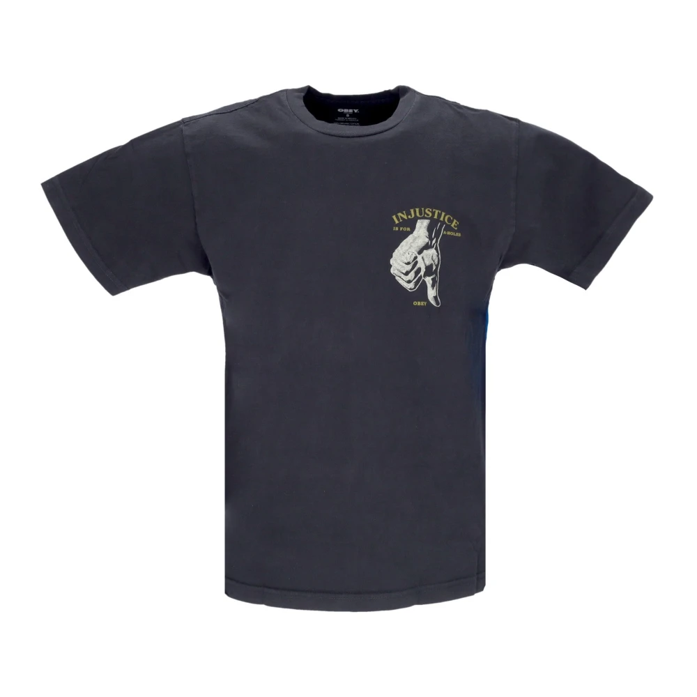 Obey Zwarte Heren T-shirt met Print Black Heren