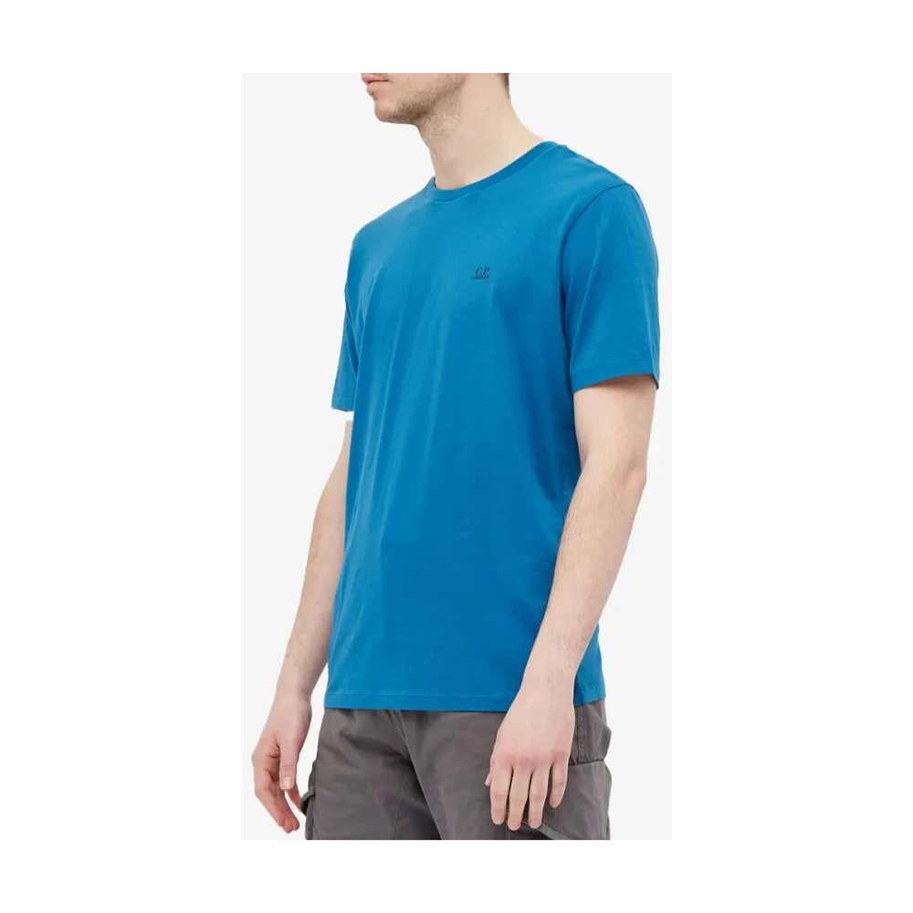 C.P. Company Lyons Blue Small Logo T-Shirt Blue Heren