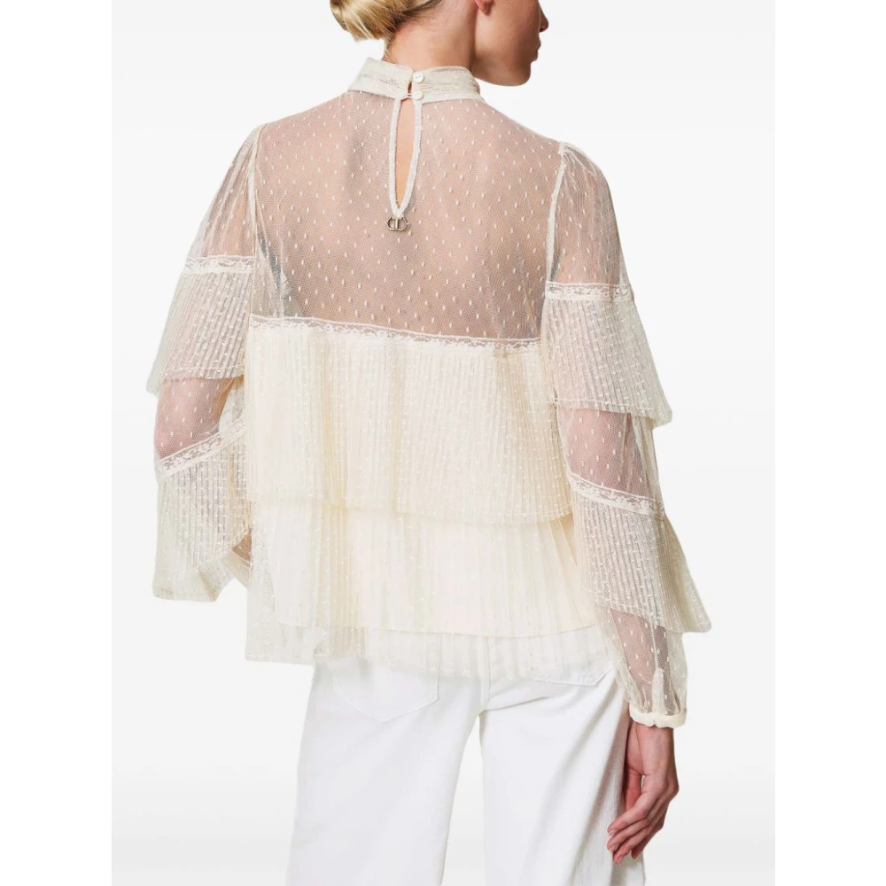 Twinset Witte Sweatshirt voor Vrouwen White Dames