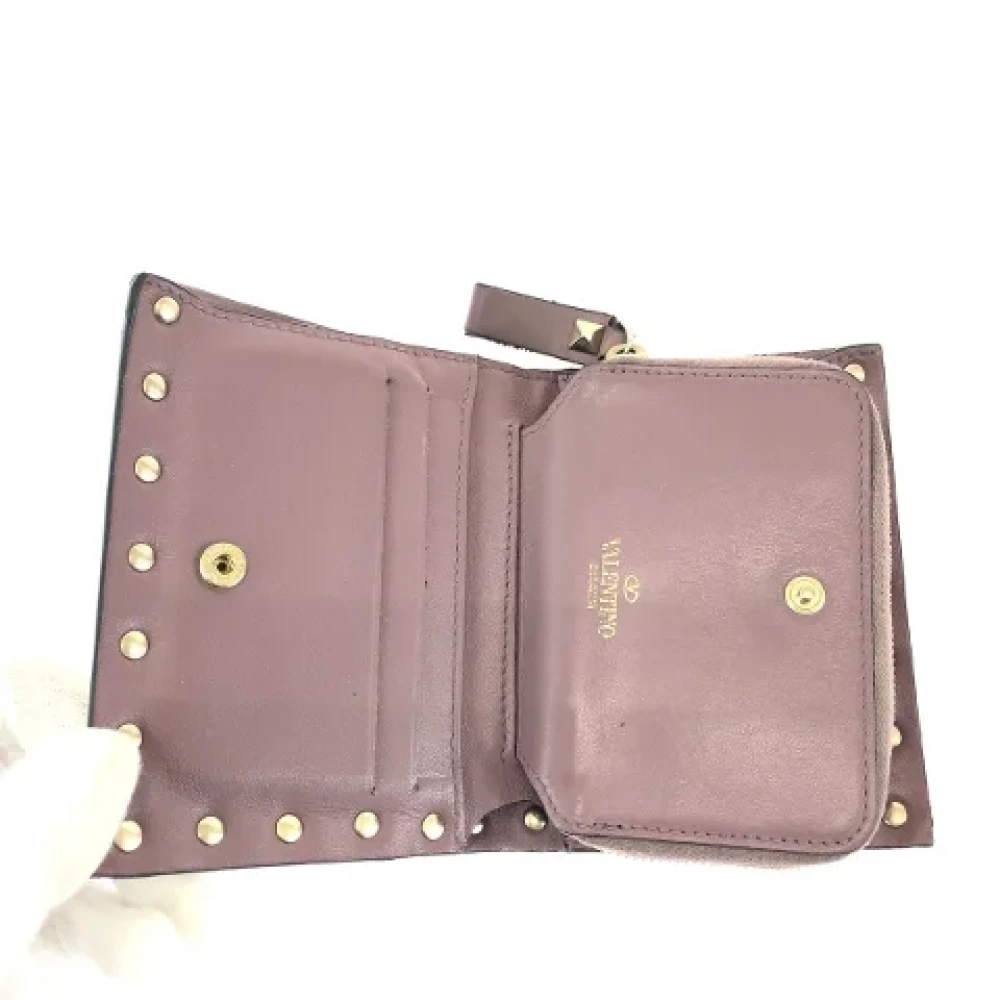 Valentino Vintage Pre-owned Leather wallets Purple Dames