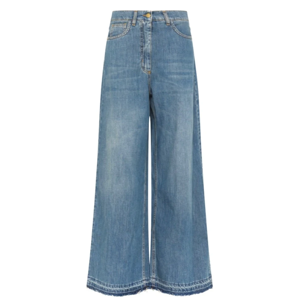 Momoni Stone Washed Denim Jeans Blue, Dam