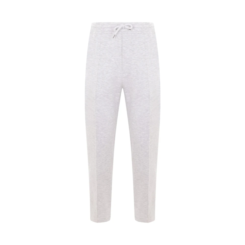 BRUNELLO CUCINELLI Grijze joggingbroek met elastische taille Gray Heren