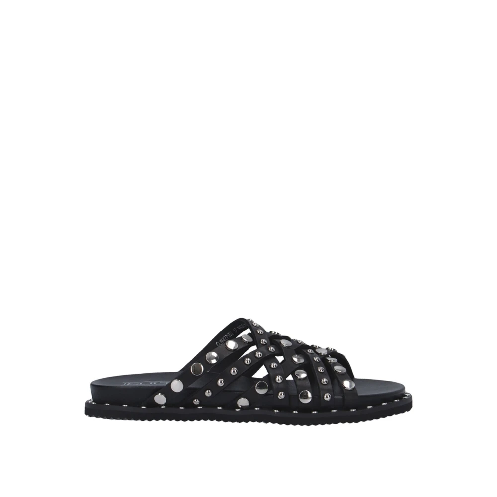 Cult Vrouw Zwart Schoenen Dames, 39 Eu, Leer, Roshelle Leren Slippers